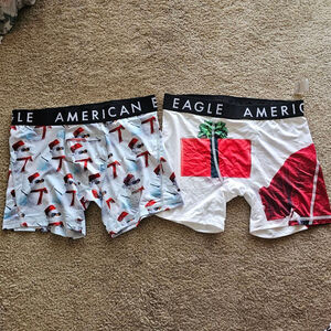 American Eagle Men's Christmas Boxer Briefs Medium